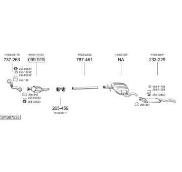 Výfukový systém BOSAL SYS07538