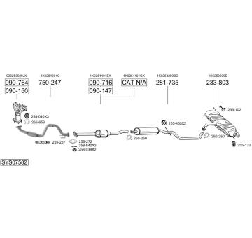 Výfukový systém BOSAL SYS07582
