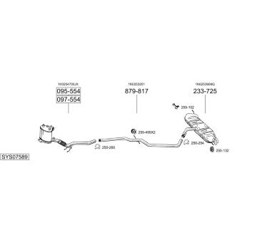 Výfukový systém BOSAL SYS07589