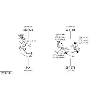 Výfukový systém BOSAL SYS07644