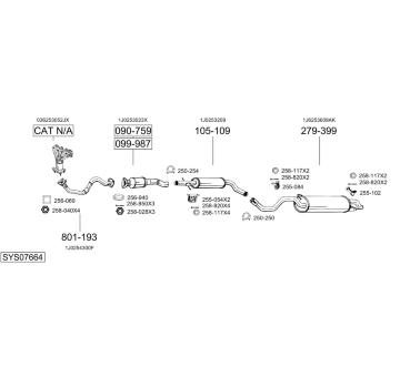 Výfukový systém BOSAL SYS07664