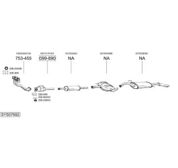 Výfukový systém BOSAL SYS07692
