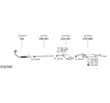 Výfukový systém BOSAL SYS07698