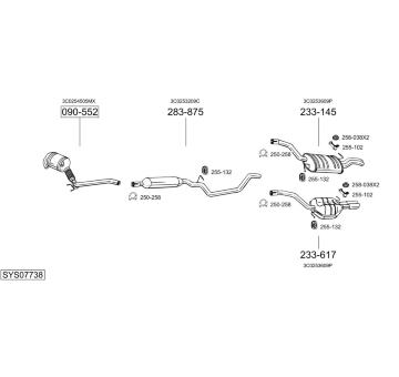 Výfukový systém BOSAL SYS07738