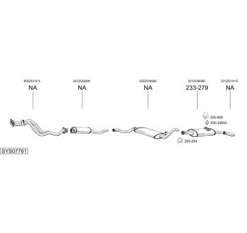 Výfukový systém BOSAL SYS07761