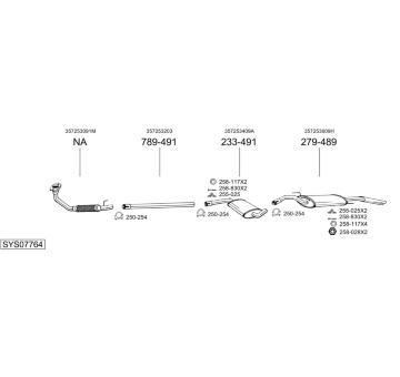 Výfukový systém BOSAL SYS07764