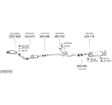 Výfukový systém BOSAL SYS07791