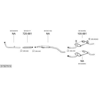 Výfukový systém BOSAL SYS07819