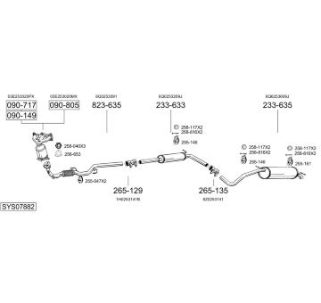 Výfukový systém BOSAL SYS07882