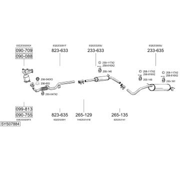 Výfukový systém BOSAL SYS07884