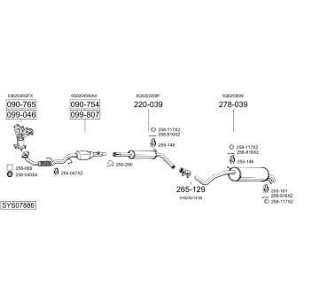 Výfukový systém BOSAL SYS07886