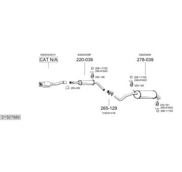 Výfukový systém BOSAL SYS07889