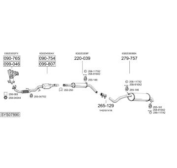 Výfukový systém BOSAL SYS07890