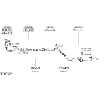 Výfukový systém BOSAL SYS07909