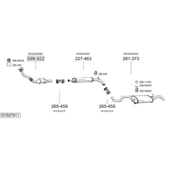 Výfukový systém BOSAL SYS07911