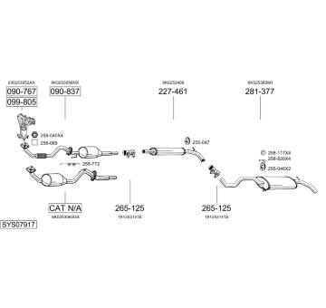Výfukový systém BOSAL SYS07917