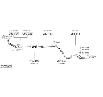 Výfukový systém BOSAL SYS07922