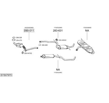 Výfukový systém BOSAL SYS07970