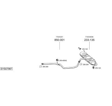 Výfukový systém BOSAL SYS07987