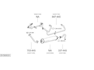 Výfukový systém BOSAL SYS08001