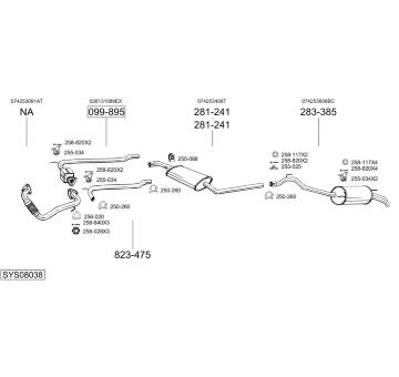 Výfukový systém BOSAL SYS08038