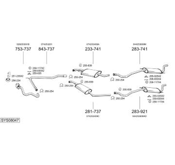 Výfukový systém BOSAL SYS08047