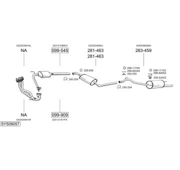 Výfukový systém BOSAL SYS08057