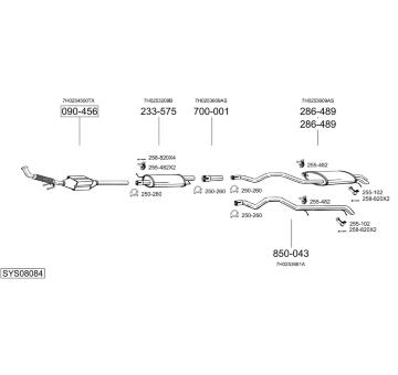 Výfukový systém BOSAL SYS08084