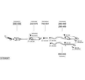 Výfukový systém BOSAL SYS08087