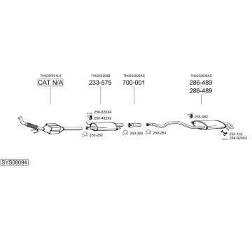 Výfukový systém BOSAL SYS08094