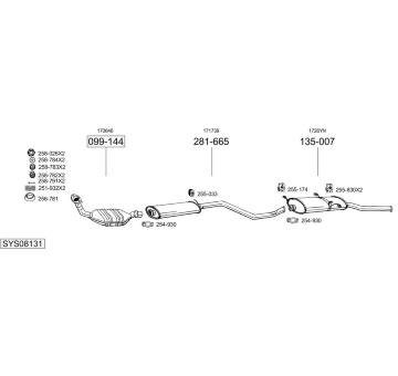Výfukový systém BOSAL SYS08131
