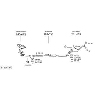 Výfukový systém BOSAL SYS08134