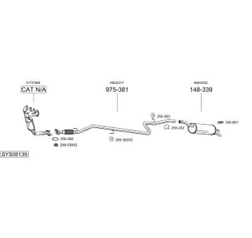Výfukový systém BOSAL SYS08139