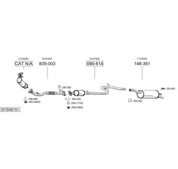 Výfukový systém BOSAL SYS08151