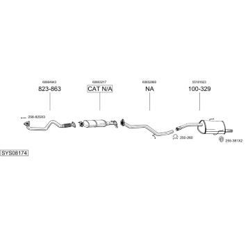 Výfukový systém BOSAL SYS08174