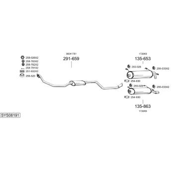 Výfukový systém BOSAL SYS08191