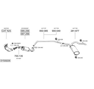 Výfukový systém BOSAL SYS08208