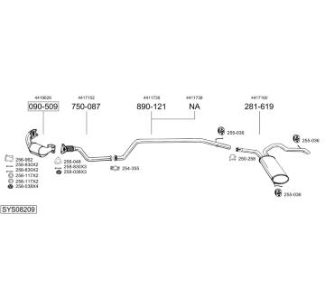 Výfukový systém BOSAL SYS08209