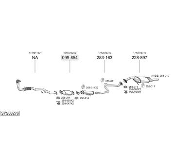 Výfukový systém BOSAL SYS08276