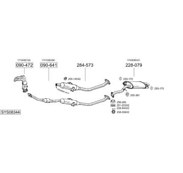 Výfukový systém BOSAL SYS08344