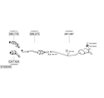 Výfukový systém BOSAL SYS08350