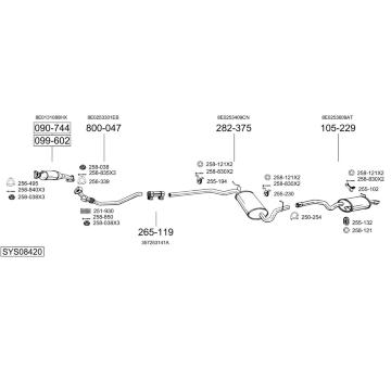 Výfukový systém BOSAL SYS08420