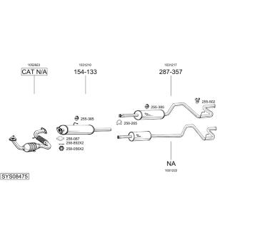 Výfukový systém BOSAL SYS08475