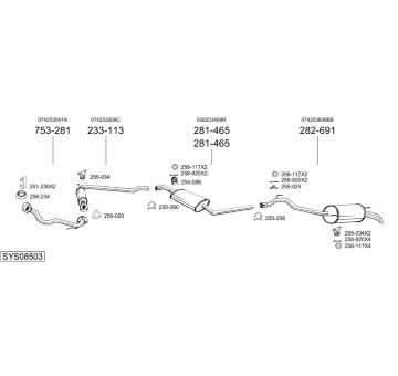 Výfukový systém BOSAL SYS08503
