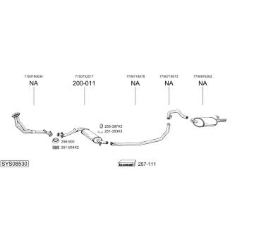 Výfukový systém BOSAL SYS08530