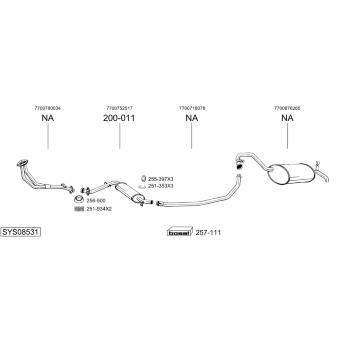 Výfukový systém BOSAL SYS08531
