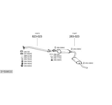 Výfukový systém BOSAL SYS08533