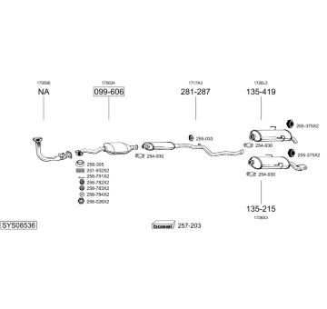 Výfukový systém BOSAL SYS08536