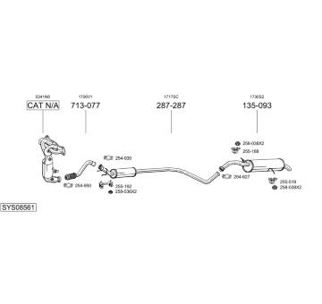 Výfukový systém BOSAL SYS08561