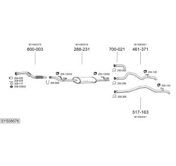 Výfukový systém BOSAL SYS08576